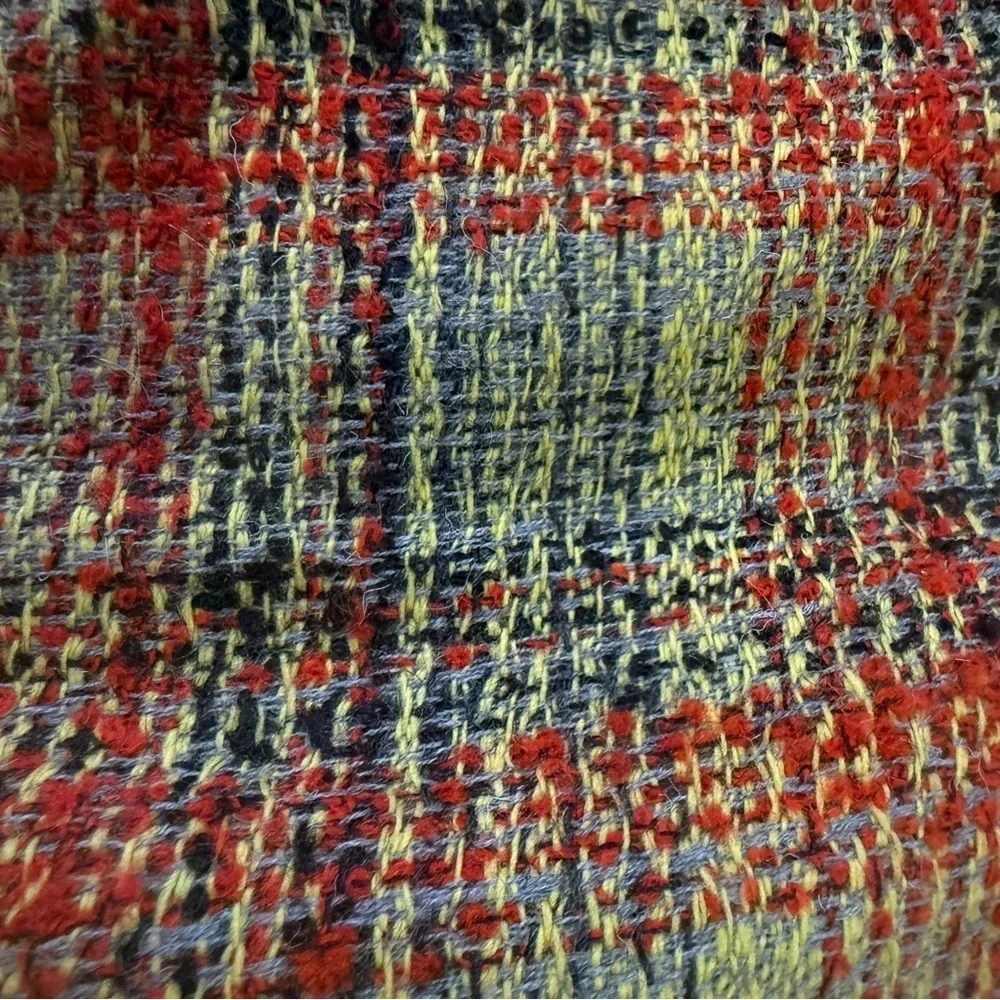 Harve Benard Plaid Wool Blend Skirt - Multicolor. Size 8.